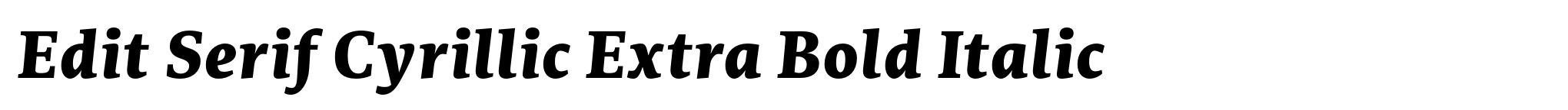 Edit Serif Cyrillic Extra Bold Italic image